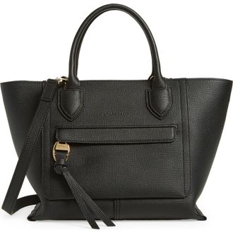 Longchamp Medium Mailbox Leather Top Handle Bag in Black at Nordstrom Rack