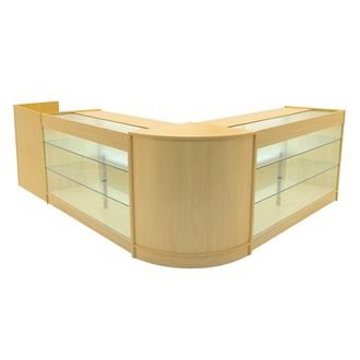 MonsterShop Aries LED Shop Counter Set CM60, TB60 & 2 x K1500 - Maple in Beige
