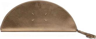 Maison Margiela Big Halfmoon Metallic Leather Pouch Bags