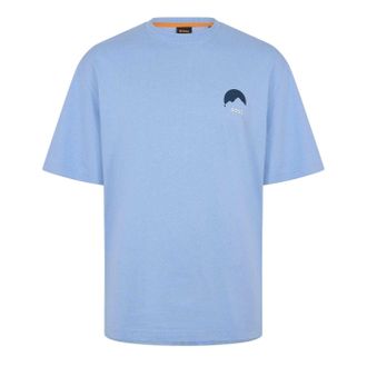 HUGO BOSS HBO Move T-shirt voor heren, standaardmodel (Blauw)