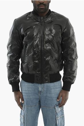 Diesel Solid Down Jacket W-ON-THERMO-21 with All-Over Logo size M