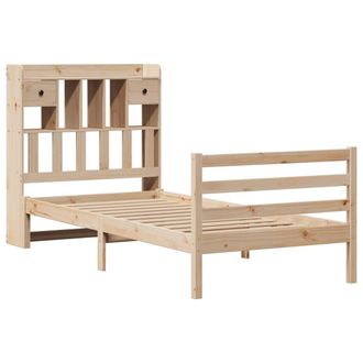 Berkfield Home Decorative Bookcase Bed without Mattress 100x200 cm Solid Wood Pine in Light Brown