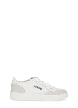 Autry White Suede Inserts Breathable Low-Top Sneakers