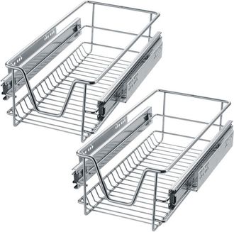 TecTake Tectake - cassetto telescopico per gli armadi di cucina e camera da letto - guide per cassetti, guide cassetti, guide scorrevoli per cassetti - 30 cm