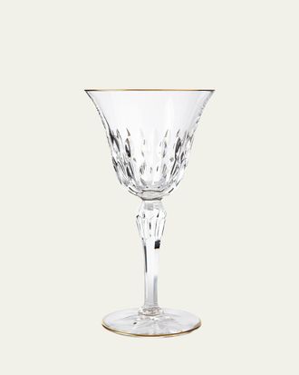 Saint-Louis Stella Water Goblet with Gold Rim