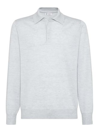 Brunello Cucinelli Silk And Linen Knit Polo Shirt
