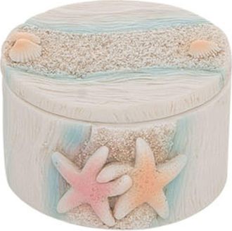 Beachcombers Gigi Beach Round Box Resin Decorative Gift Box in Off-White at Nordstrom