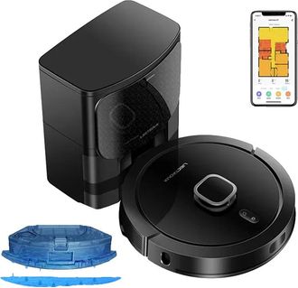 OEM Robot Aspirador Con Vaciado Autom&aacute;tico, Navegaci&oacute;n Lidar, Color Negro