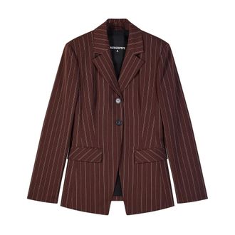 Patrizia Pepe Dames, Jassen, Bruin, Maat: S Viscose