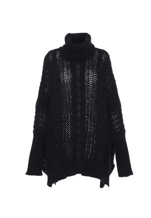 Faina Trui met coltrui Dames zwart