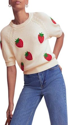 Boden Margot Short Sleeve Strawberry Sweater at Nordstrom, Size X-Large