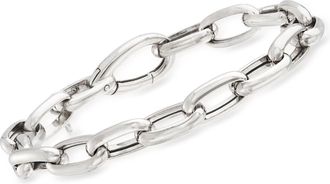 Ross-Simons Italian Sterling Silver Paper Clip Link Bracelet