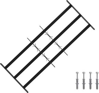 vidaXL Reja De Seguridad Para Ventanas Con 3 Barandas 3 Uds. 63-114 Cm Vidaxl