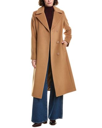 Sofiacashmere Sofiacashmere Notch Lapel Wool & Cashmere-Blend Jacket