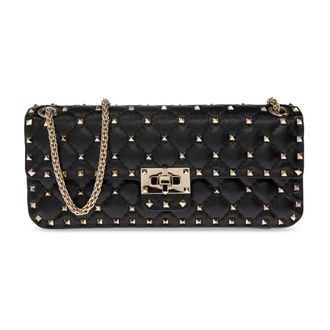 Valentino Garavani Rockstud Spike Leren Tas - Dames - Tassen - Zwart - Maat: ONE Size Leer