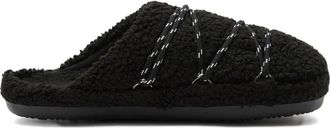 Moon Boot Schoenen, Dames, Zwart, 41 EU, Leer, Teddy Lace-up Slippers