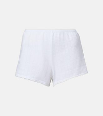 Leset Pointelle cotton shorts