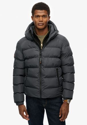 Superdry HOODED SPORTS PUFFER JACKET mit Kapuze Kunstfaser, relaxed fit