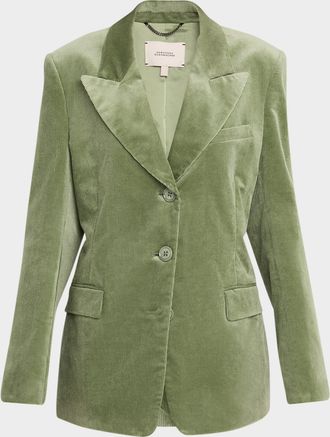 Dorothee Schumacher Twisted Structured Slim Corduroy Blazer