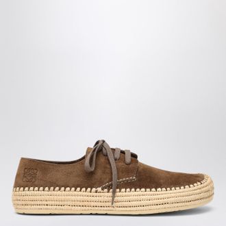 Loewe Rio lace-up shoes in taupe suede
