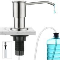 OEM Dispensador De Jab&oacute;n Empotrable Crezuo De Acero Inoxidable, Botella De 500 Ml, Manguera De 1,0 M, F&aacute;cil Instalaci&oacute;n En Fregadero O Encimera