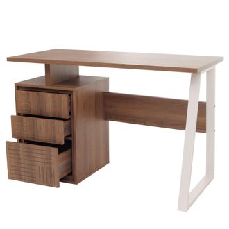 Hhg Hhg - Nunca Usado] Escritorio 903, Escritorio De Oficina Escritorio De Ordenador Escritorio De Trabajo, Caj&oacute;n, Madera De Melamina, 77x118x58cm, Marr&oacute;n