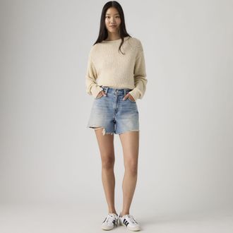 Levi's Ribcage Shorts - Womens - 23 - Medium Wash / Blow My Mind
