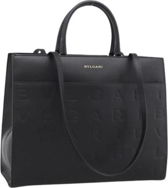 Bulgari Pre-owned Vintage Tote Bag - Dames - Vintage Shopper - Zwart - ONE Size - Leer - Vintage