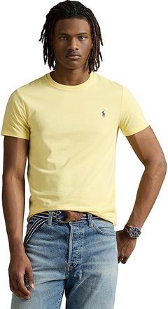 Polo Ralph Lauren Classic Fit Jersey Crewneck T-Shirt Mens T Shirt Wicket Yellow : 2XL, Cotton