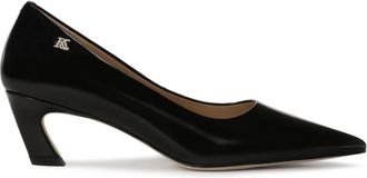 Kazar Zwarte puntige pumps met een schuine hak - Dames - Pumps - Zwart - 40 EU - Leer - Schoenen