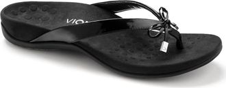 Vionic Womens Bella Toe Post Sandal In Black