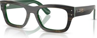 Ray-Ban 55mm Rectangle optical glasses in Green at Nordstrom