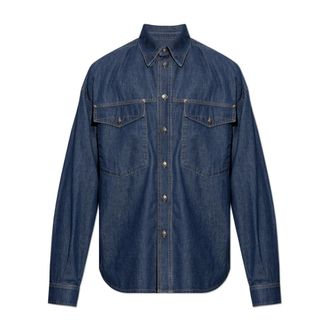 Versace Denim Shirt - Heren - Spijkeroverhemden - Blauw - L - Denim - Overhemden