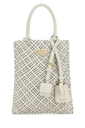 Prada White crochet Tote