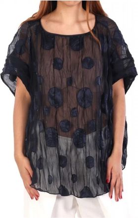 Emporio Armani Sheer Blouse - Dames - Blouses - Blauw - M - Polyester - Overhemden