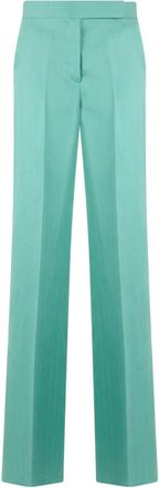 Max Mara Broeken - Dames - Straight fit broeken - Blauw - 2XS - Broeken