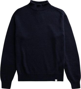 Norse Projects Sagvatnet Roll Neck Sweater - Heren - Coltruien - Blauw - M - Wol - Truien & Vesten