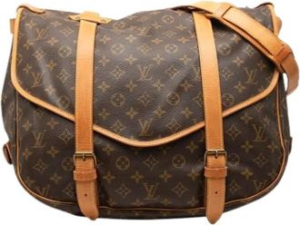 Louis Vuitton Pre-owned Saumur 43 Cross Body Bag - Dames - Vintage Schoudertas - Bruin - ONE Size - Vintage