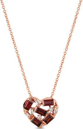 Le Vian Ladies Pomegranate Garnet Necklaces set in 14K Strawberry Gold