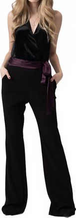 Ramy Brook Nina Jumpsuit In Black / Merlot