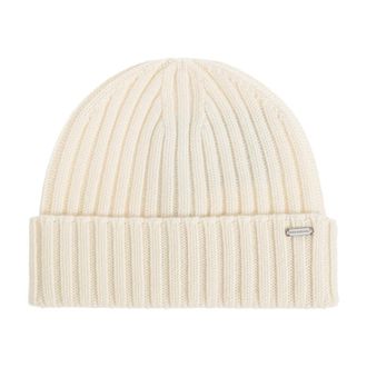 Paul & Shark Wool Beanie - Dames - Hoeden - Beige - ONE Size - Wol - Accessoires