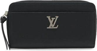 Louis Vuitton Pre-owned Zippy Lockme Long Wallet - Dames - Vintage Accessoires - Zwart - ONE Size - Leer - Vintage