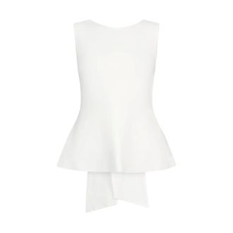 Liu Jo Blouses, female, White, Size: M Poplin Bow Cut-out Top