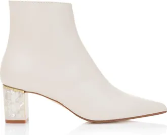Freya Rose June White Pearl Heel Ankle Boots at Nordstrom, Size 41
