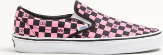 Valentino Garavani Valentino Garavani And Vans Fabric Slip-On Trainer With VLogo Checkerboard Print