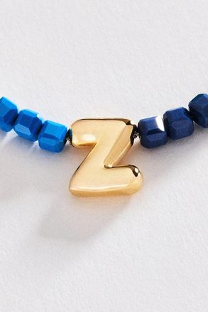 Anthropologie Colorful Beaded Initial Necklace