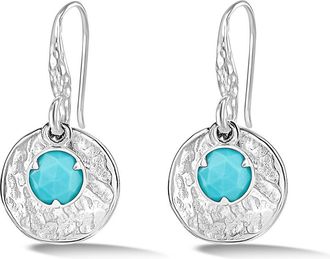 Dower & Hall Hammered Disc & Turquoise Array Earrings