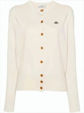 Vivienne Westwood Classic Round Neck Cardigan With Contrasting Buttons