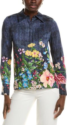 Elie Tahari The Johanna Silk-Blend Blouse