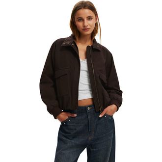 Cotton On Womens Clover Funnel Neck Bomber in American Oak at Nordstrom, Size Large